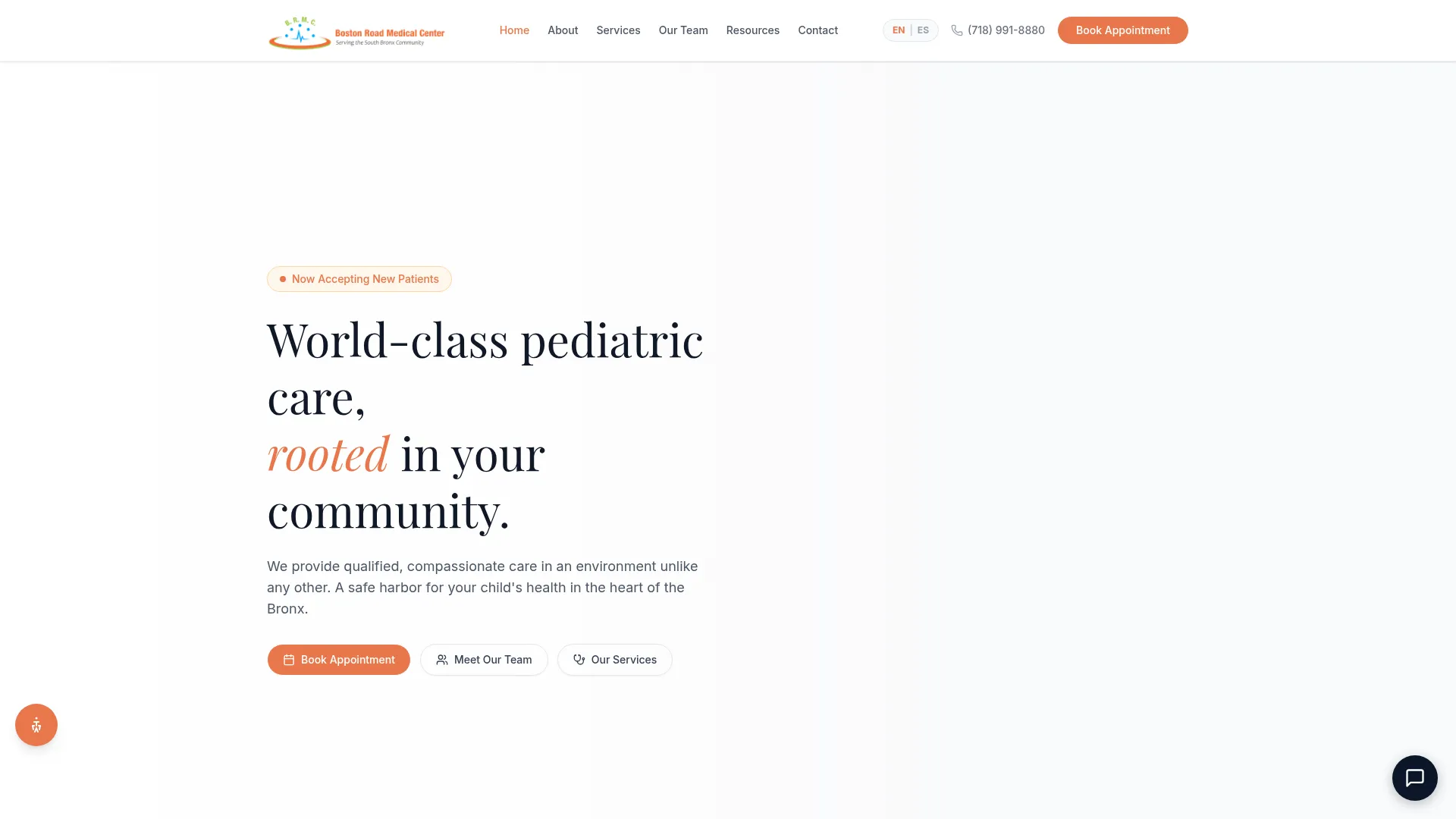 Boston Road Medical Center website built by StarBright CRM