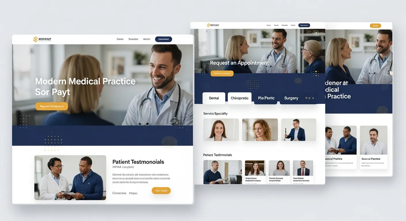 Medical practice AI-powered website mockup